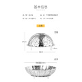 Assiette à fruits en gros en acier inoxydable 304